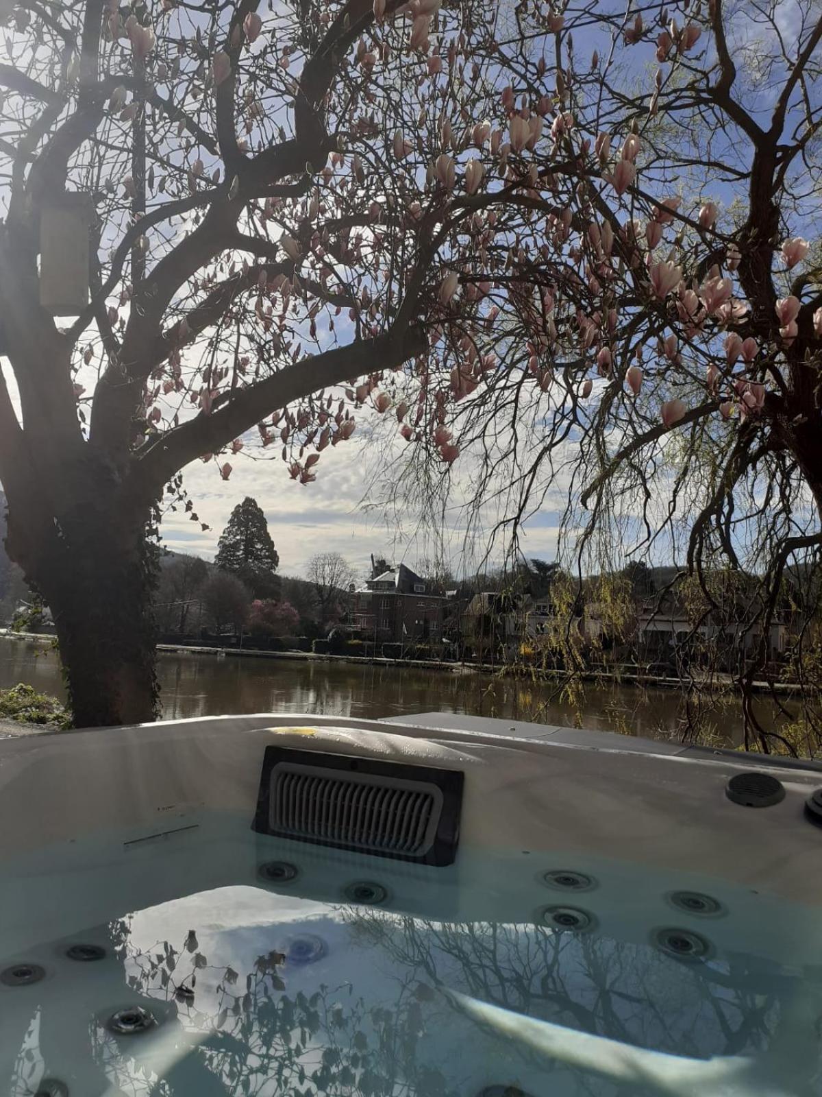 Willa Pieds Dans L'Eau Private Wellness Bordure De Meuse Lustin Zewnętrze zdjęcie